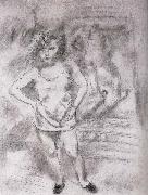 Jules Pascin Libaja at the front of Mirror painting